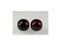 Round Pressed Beads Transparent Brown Glass Czech Republic