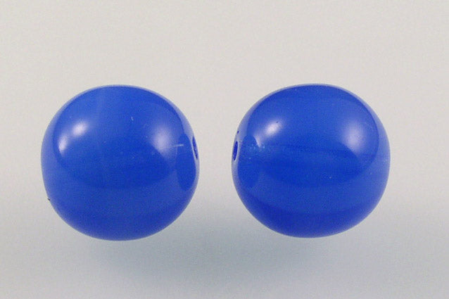 Round Pressed Beads 12 mm, Opal Blue (31010), Bohemia Crystal Glass, Czechia 11119001