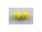 Round Pressed Beads Yellow Glass Czech Republic