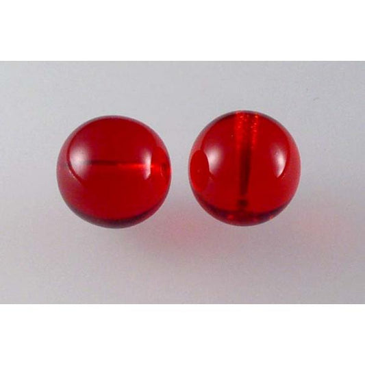 Round Pressed Beads 12 mm, Ruby Red (90080), Bohemia Crystal Glass, Czechia 11119001
