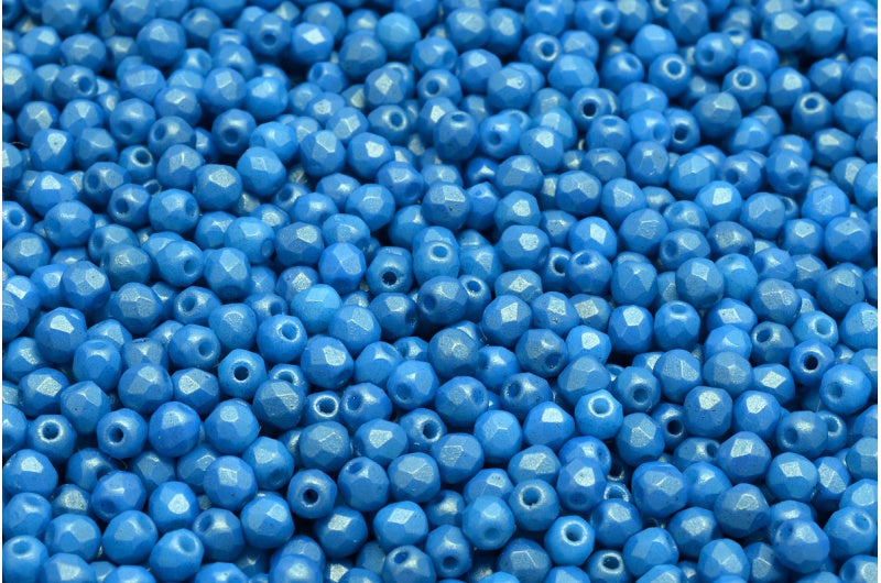 ファセット加工ビーズ ラウンド ホワイト 24108 (02010-24108)、ボヘミアクリスタルガラス、チェコ共和国