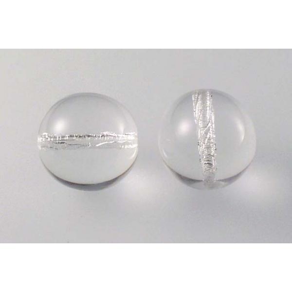 Round Pressed Beads 14 mm, Crystal (30), Bohemia Crystal Glass, Czechia 11119001