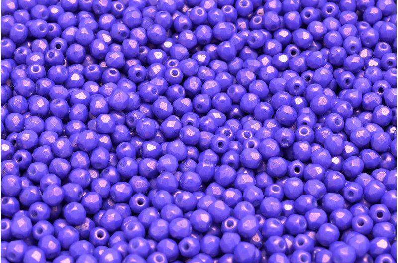 ファセットビーズ ラウンド ホワイト 24110 (02010-24110)、ボヘミアクリスタルガラス、チェコ共和国