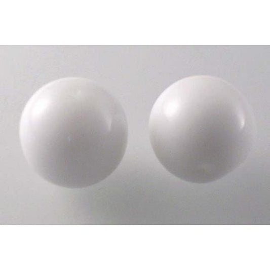Round Pressed Beads 16 mm, Chalk White (3000), Bohemia Crystal Glass, Czechia 11119001