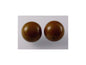Round Pressed Beads Opaque Brown Glass Czech Republic