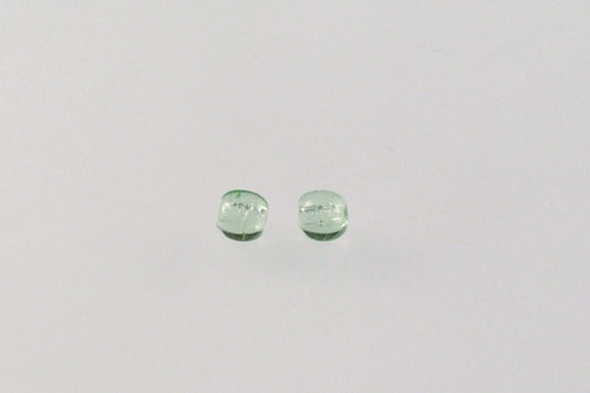 Round Pressed Beads 3 mm, Transparent Green (50530), Bohemia Crystal Glass, Czechia 11119001