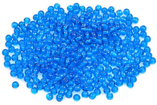 Round Pressed Beads 3 mm, Transparent Aqua (60040), Bohemia Crystal Glass, Czechia 11119001