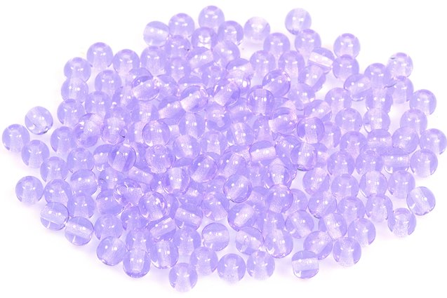 Round Pressed Beads 4 mm, Transparent Light Amethyst (20310), Bohemia Crystal Glass, Czechia 11119001