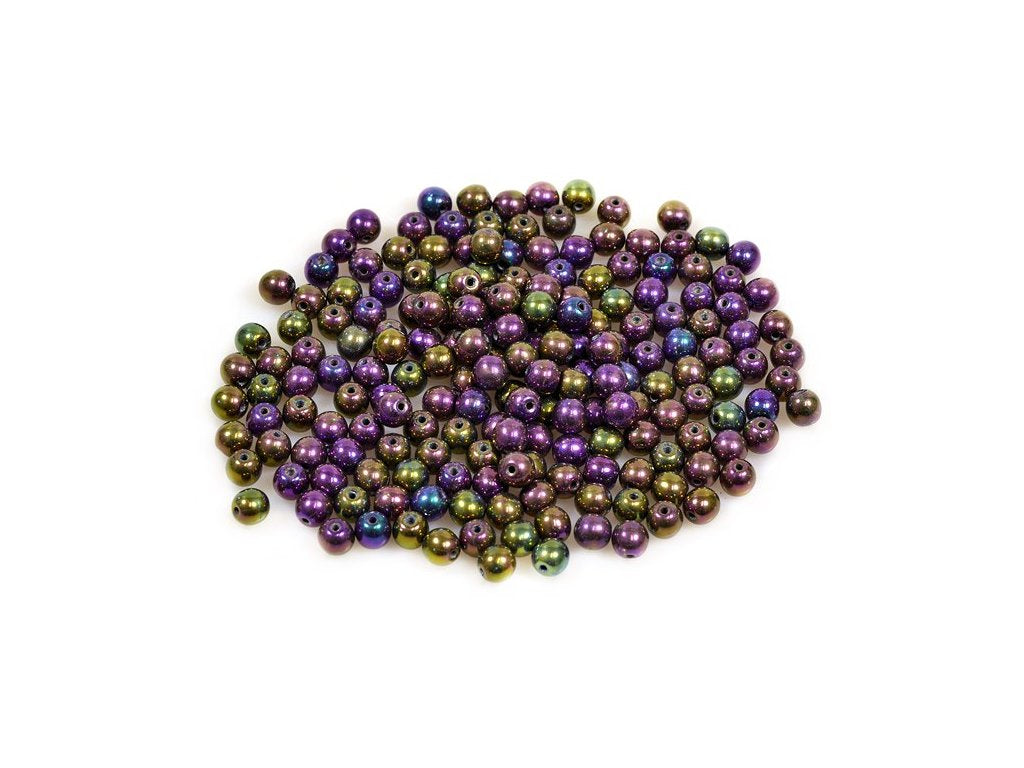 Round Pressed Beads 23980/21495 Glass Czech Republic