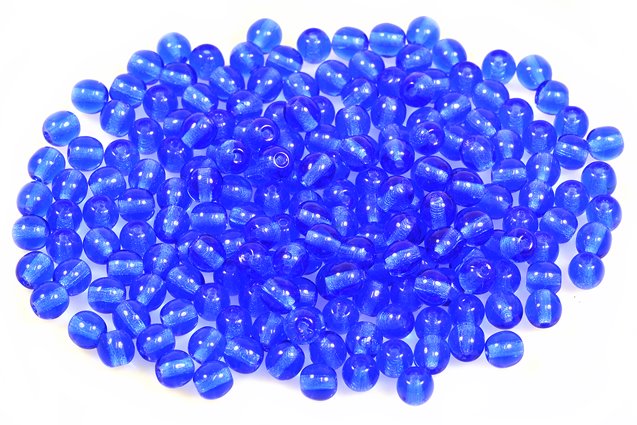 Round Pressed Beads 4 mm, Transparent Blue (30060), Bohemia Crystal Glass, Czechia 11119001