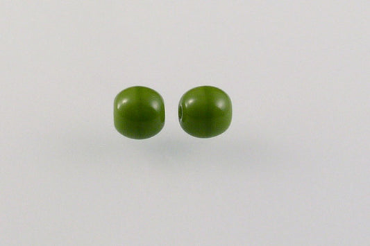 Round Pressed Beads 5 mm, Green (53420), Bohemia Crystal Glass, Czechia 11119001