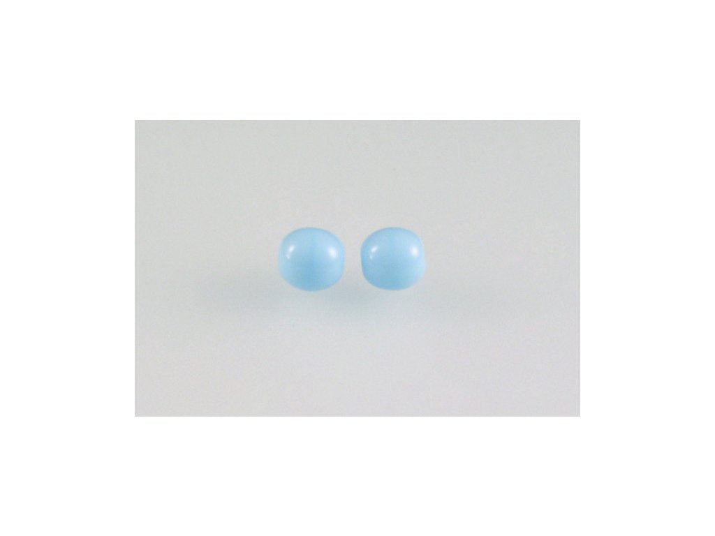 Round Pressed Beads Blue Glass Czech Republic