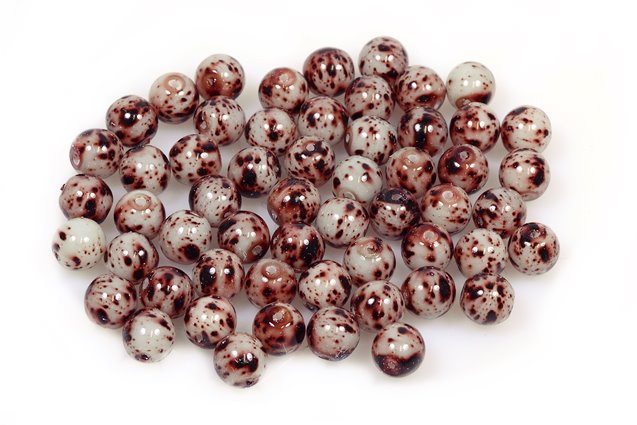 Round Pressed Beads 6 mm, Chalk White 84435 (3000-84435), Bohemia Crystal Glass, Czechia 11119001