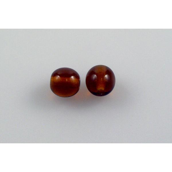 Round Pressed Beads 6 mm, Transparent Brown (10120), Bohemia Crystal Glass, Czechia 11119001