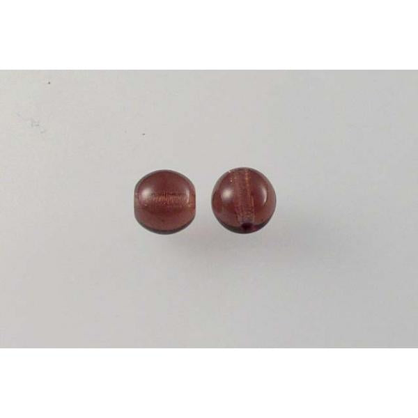 Round Pressed Beads 6 mm, Amethyst (20060), Bohemia Crystal Glass, Czechia 11119001