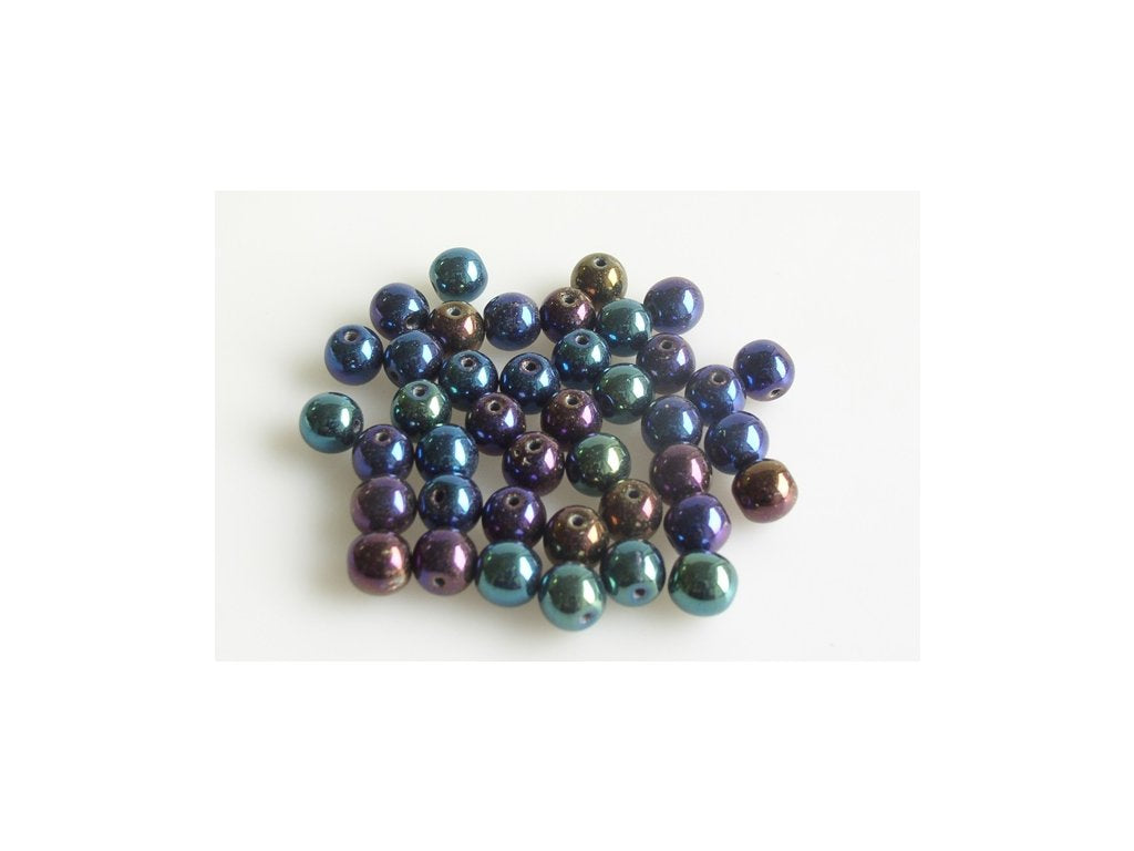 Round Pressed Beads 23980/21435 Glass Czech Republic