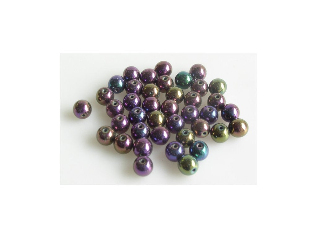 Round Pressed Beads 23980/21495 Glass Czech Republic