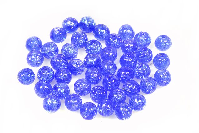 Round Pressed Beads 6 mm, Cobalt Cracked (30050-85500), Bohemia Crystal Glass, Czechia 11119001