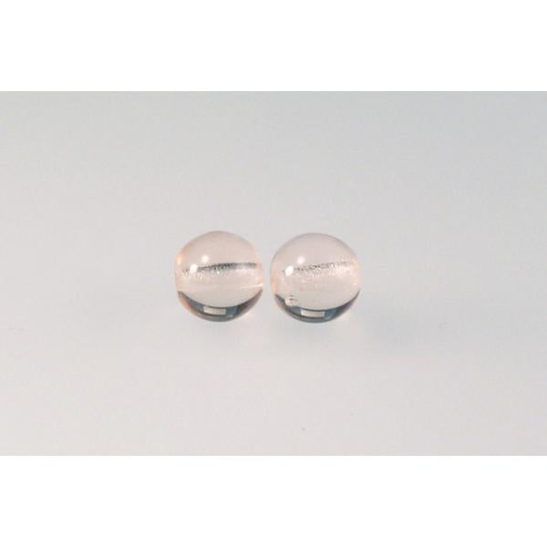 Round Pressed Beads 6 mm, Transparent Pink (70100), Bohemia Crystal Glass, Czechia 11119001
