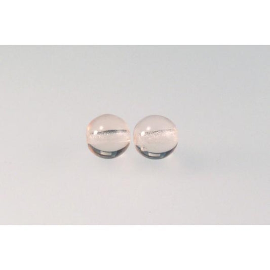 Round Pressed Beads 6 mm, Transparent Pink (70100), Bohemia Crystal Glass, Czechia 11119001