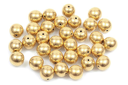 Round Pressed Beads 8 mm, Crystal 26200 (30-26200), Bohemia Crystal Glass, Czechia 11119001