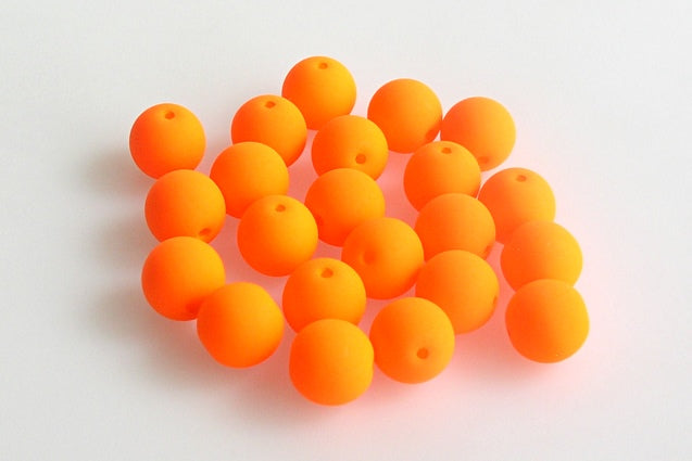 Round Pressed Beads 8 mm, Chalk White Orange (3000-25122), Bohemia Crystal Glass, Czechia 11119001