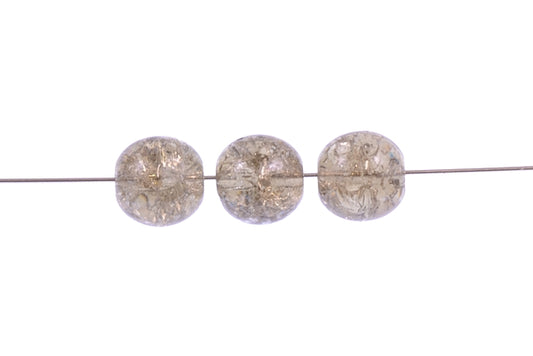 Round Pressed Beads 8 mm, 40020 Cracked (40020-85500), Bohemia Crystal Glass, Czechia 11119001