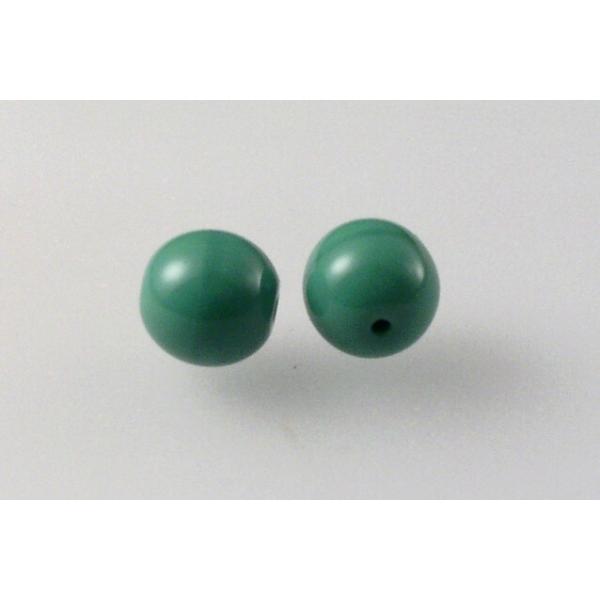 Round Pressed Beads 8 mm, Opaque Green (53230), Bohemia Crystal Glass, Czechia 11119001