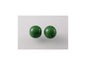 Round Pressed Beads Opaque Green Glass Czech Republic
