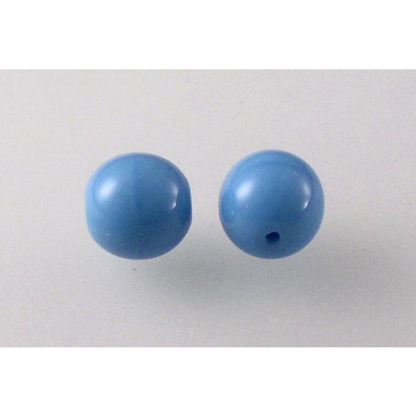 Round Pressed Beads 8 mm, Turquoise Blue (63030), Bohemia Crystal Glass, Czechia 11119001