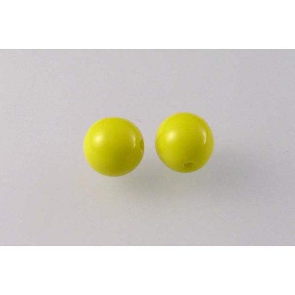Round Pressed Beads 8 mm, Opaque Yellow (83110), Bohemia Crystal Glass, Czechia 11119001