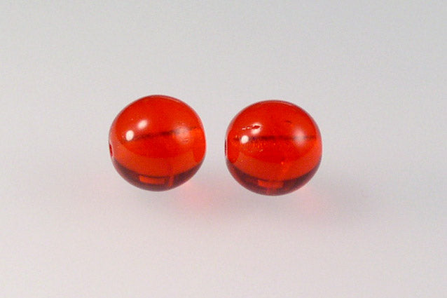 Round Pressed Beads 8 mm, Light Siam (90070), Bohemia Crystal Glass, Czechia 11119001