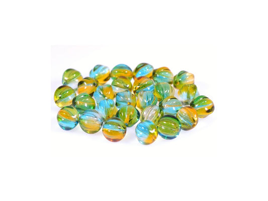 Melon Round Beads 00030/48004 Glass Czech Republic