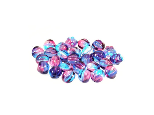 Melon Round Beads 00030/48013 Glass Czech Republic