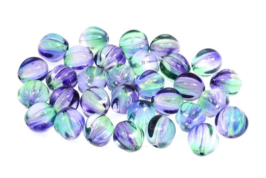 Melon Round Beads 8 mm, Crystal 48006 (30-48006), Bohemia Crystal Glass, Czechia 11119201