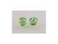 Pressed Beads Transparent Green Glass Czech Republic