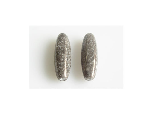Pressed Beads Oval Olive 03000/15427 Glass Czech Republic