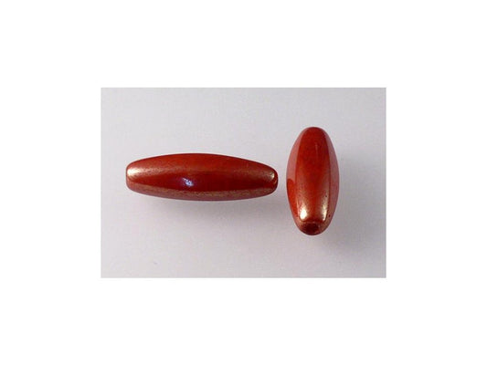 Pressed Beads Oval Olive 93180/15495 Glass Czech Republic
