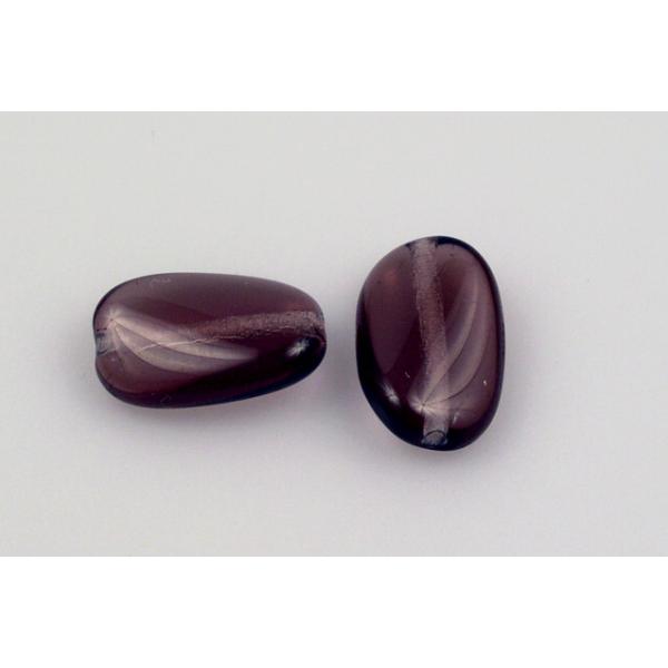Pressed Beads 14 x 8 mm, Transparent Light Amethyst (20040), Bohemia Crystal Glass, Czechia 11130027