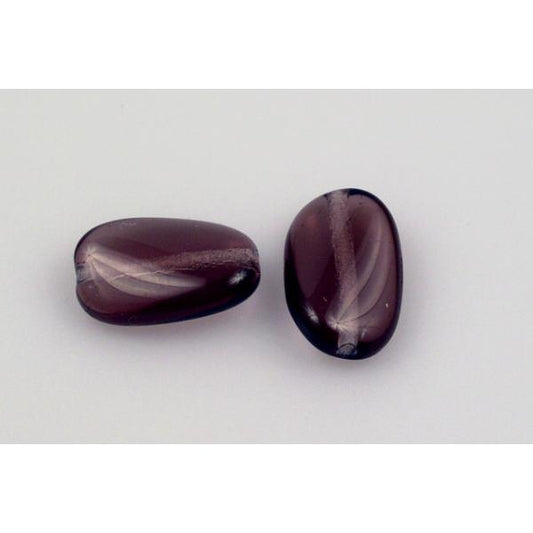Pressed Beads 14 x 8 mm, Transparent Light Amethyst (20040), Bohemia Crystal Glass, Czechia 11130027