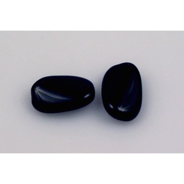Pressed Beads 14 x 8 mm, Black (23980), Bohemia Crystal Glass, Czechia 11130027