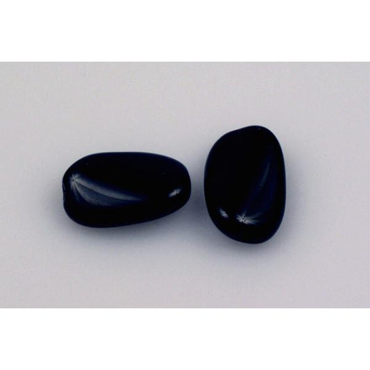 Pressed Beads 14 x 8 mm, Black (23980), Bohemia Crystal Glass, Czechia 11130027