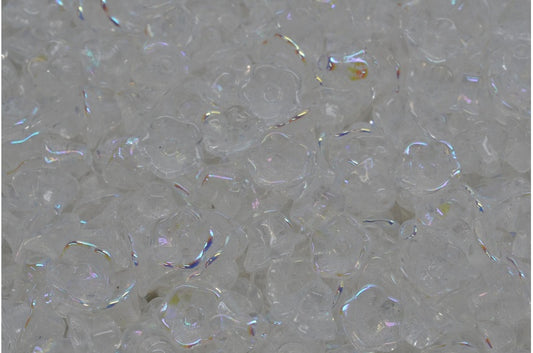 Bell Flower Cup Beads, Crystal Ab (00030-28701), Glass, Czech Republic
