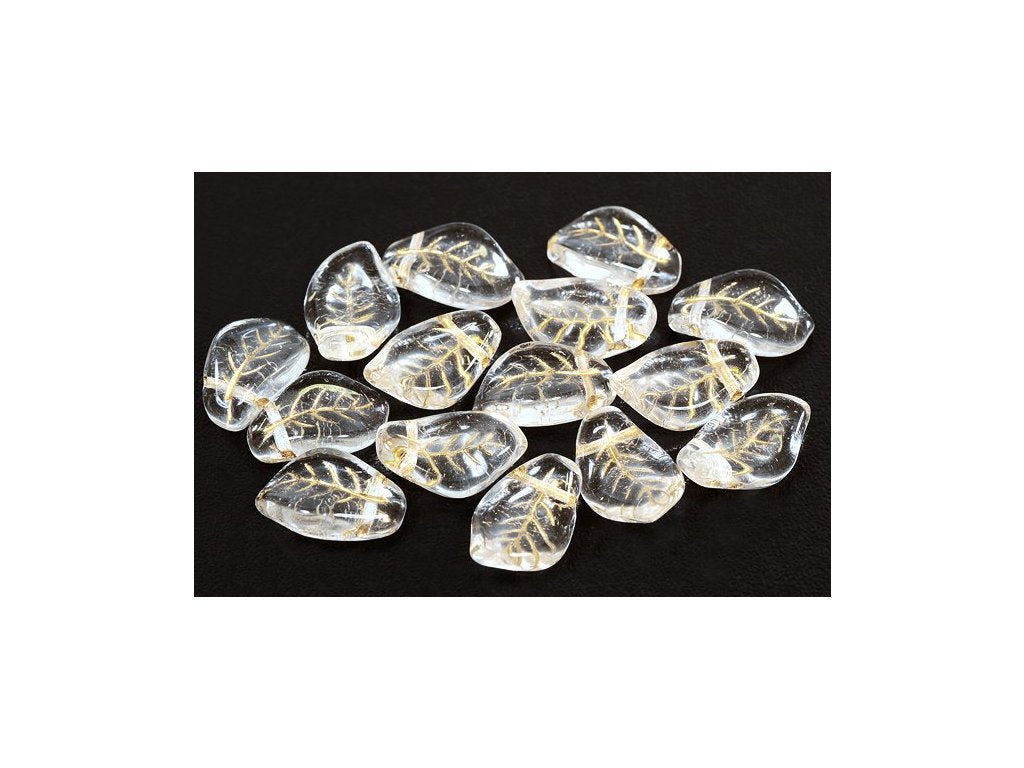 Pressed Beads Leaf 00030/54202 Glass Czech Republic