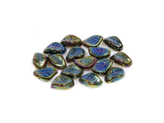 Pressed Beads Leaf 23980/21455 Glass Czech Republic