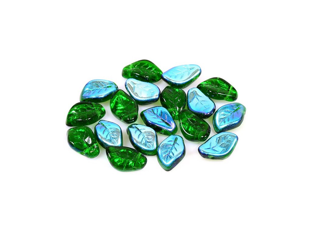 Pressed Beads Leaf 50140/28701 Glass Czech Republic