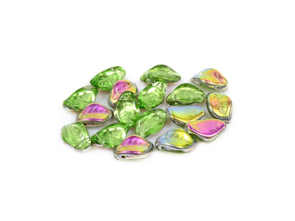 Pressed Beads Leaf 50400/28101 Glass Czech Republic