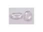 Pressed Beads Oval Crystal Glass Czech Republic