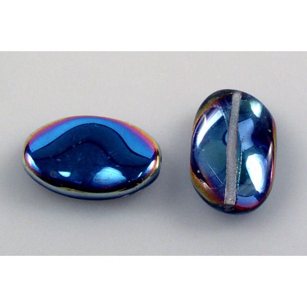 Pressed Beads Oval 22 x 14 mm, Crystal 28099 (30-28099), Bohemia Crystal Glass, Czechia 11130106
