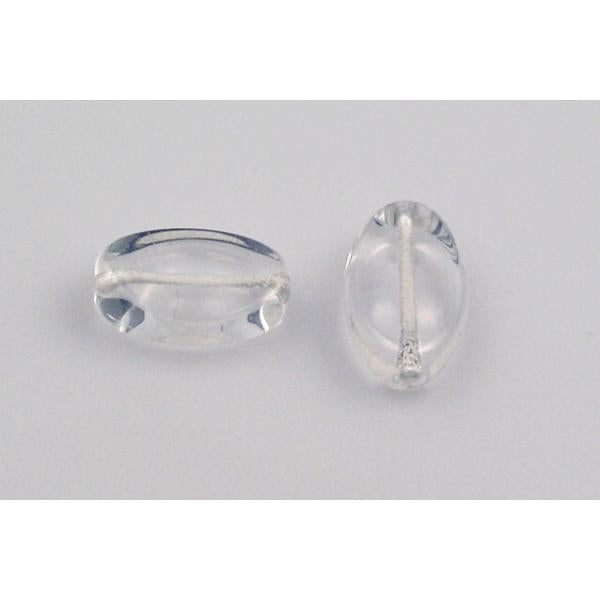 Pressed Beads Flat Oval 17 x 11 mm, Crystal (30), Bohemia Crystal Glass, Czechia 11130134